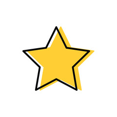 colour star - vector icon