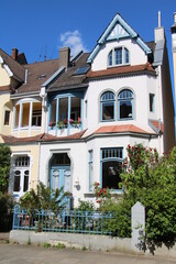 Old townhouses in Bremen Schwachhausen, Germany / Altbremerhäuser in Bremen Schwachhausen, Deutschland