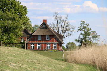 Country houses in the Blockland in Lower Saxony (Germany) / Landhäuser im niedersächsischen Blockland