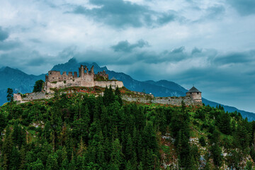 Ehrenberg Castle, a ruin in Tyrol, Austria.