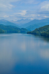 lake and mountains