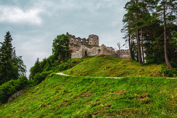 Fototapeta na wymiar Ehrenberg Castle, a ruin in Tyrol, Austria.