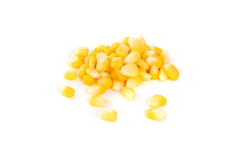 canned corn on a white background