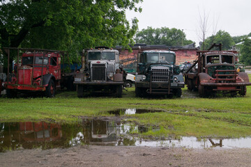 Old trucks in hominy oklahoma