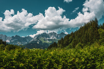 panoramic view of the Austrian Alps