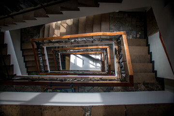 Staircase in the medieval tower