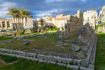 Fototapeta na wymiar Temple of Apollo, Siracusa, Sicily