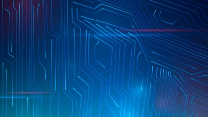 Blue background with circuit pattern