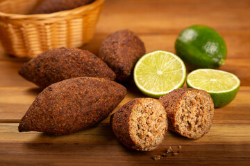 Kibbeh - The traditional Arabian snack, known in Brazil as Quibe (kibe).