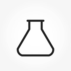 laboratory flask line icon. science experiments, chemistry and laboratory equipment symbol