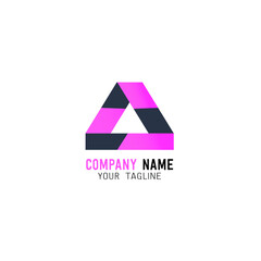 Modern logotype in the pink and grey colors 
Abstract Vector Logotype for any model of company.