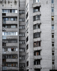 Fototapeta premium Soviet residential building