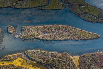 Aerial view of the marsh