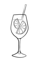 cocktail with lime and ice