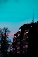 sunset over the river