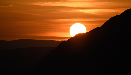 sunset in the desert