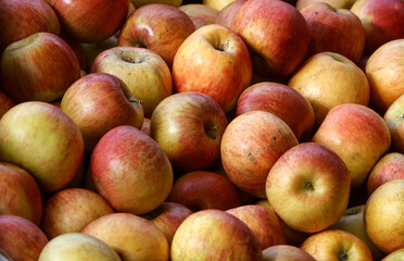 Fototapeta na wymiar Apples for sale at a fruit shop
