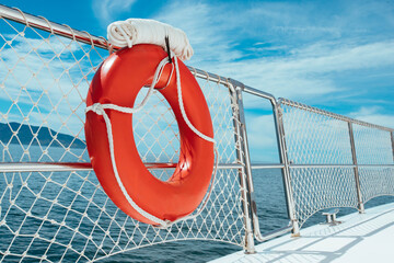 life buoy on a boat