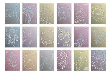 Fototapeta na wymiar Biomedical brochure cover templates vector set.