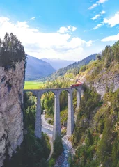 Wall murals Landwasser Viaduct Landwasser viaduct, Switzerland 