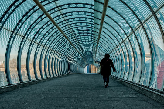 person in the tunnel