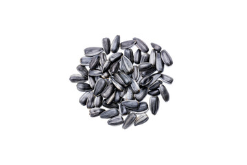 sunflower seeds isolated on white background. cereals cut out