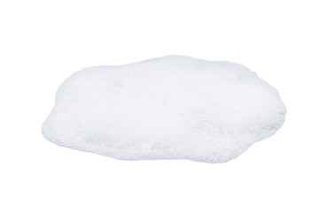 foam isolated on white background. soap or detergent spume cut out