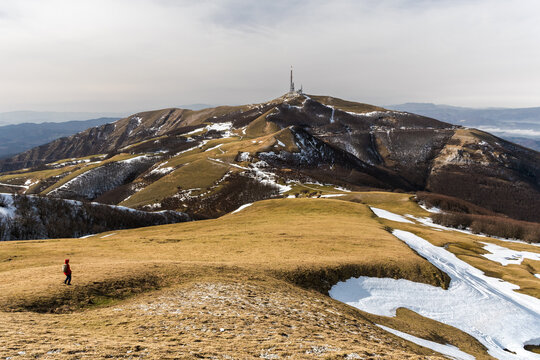 The summit of mount Nerone, Apennines peak in Pesaro-Urbino province (Marche, Italy)