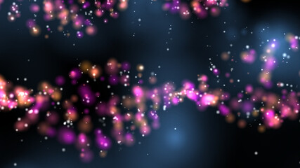 illustration of  Of Colorful Circles Bokeh and dust particles Background