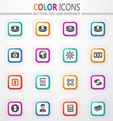 Currency exchangeicon set