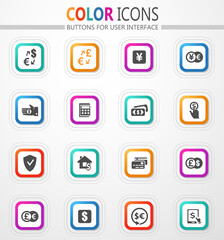 Currency exchangeicon set