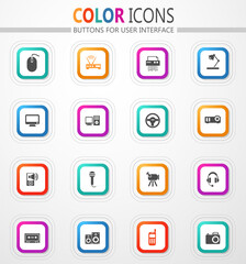 Devices icons set