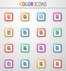 Documents icons set
