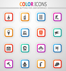 Fire-brigade icon set