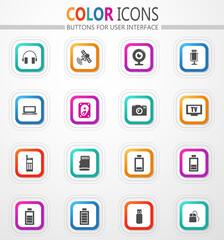 Hi tech icons set