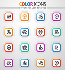Insurance icons set