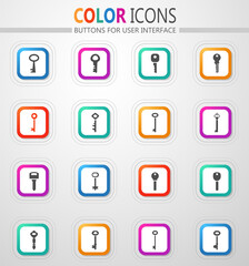 Lock and Key icons set