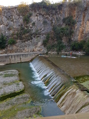 Obraz premium river passing through canyon