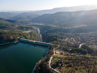 Fototapeta na wymiar Topolnitsa Reservoir at Sredna Gora Mountain, Bulgaria