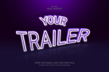 Trailer Text Effect. Editable text, effect, font, and easy to use.