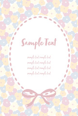 vector background with a flower pattern and ribbon frame for banners, cards, flyers, social media wallpapers, etc.