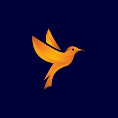 bird color logo design vector
