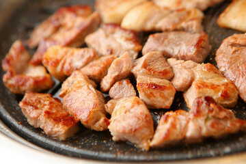 삼겹살 한국음식 Pork belly samgyeopsal	
