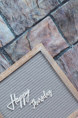 Name of weekdays embedded on grey background