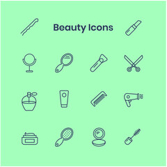 Beauty Cosmetic modern Flat Line Outline Stroke Icon