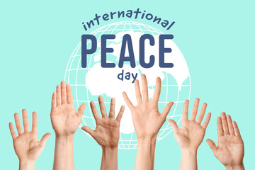 Male hand on white background