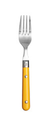 Stylish fork on white background