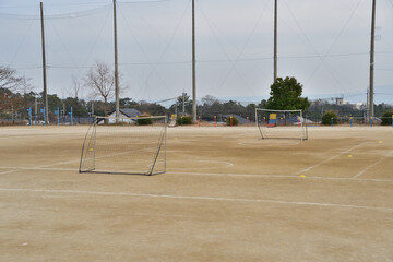 校庭のゴールポスト
