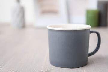 Cup of tea on office table