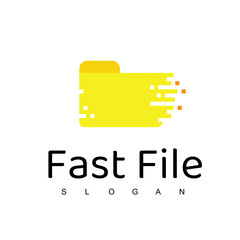 Fast File Logo Design TemplateHosting,Server, Data Traveler Icon